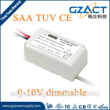 TUV SAA CE approved TUV approved 20w 700ma 1400ma 0-10v dimmable led driver for led cob led panel light