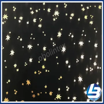OBL20-957 Dyed Polyester Pongee Fabric With Foil Print