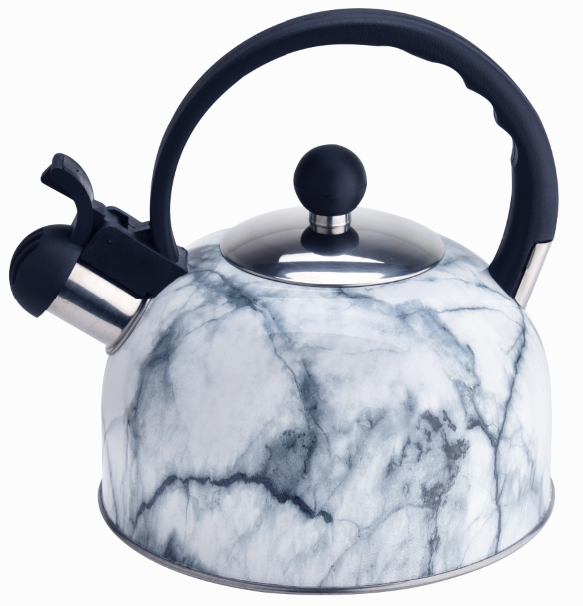 Couleur en marbre de pierre sifflement Kettle 2L