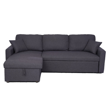 Tempat tidur sofa sectional convertible dengan penyimpanan