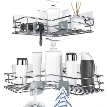 Rust-Proof Stainless Steel Corner Shower Caddy: A Drilling-Free Solution for Your Bathroom Organization Needs