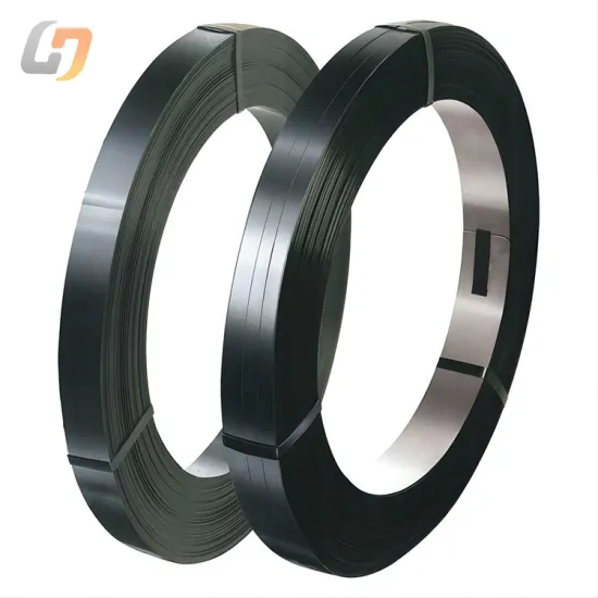 12.7mm Black Painted Waxed Oscillated Winding Steel Strapping Band