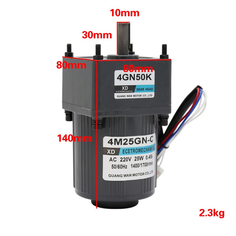 4M25GN-C AC 220V 25W Single Phase gear Geared AC motor with CW/CCW Adjustable Speed Controller Unit Asynchronous motor