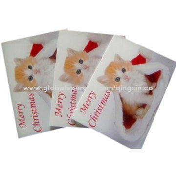 Factory Price Elegant Christmas Greeting Cards, Customized Colors Welcomed