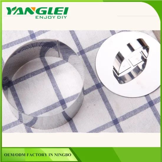 New Stainless Steel Mousse Cake Ring Mold Layer Slicer Cookie Cutter DIY Baking