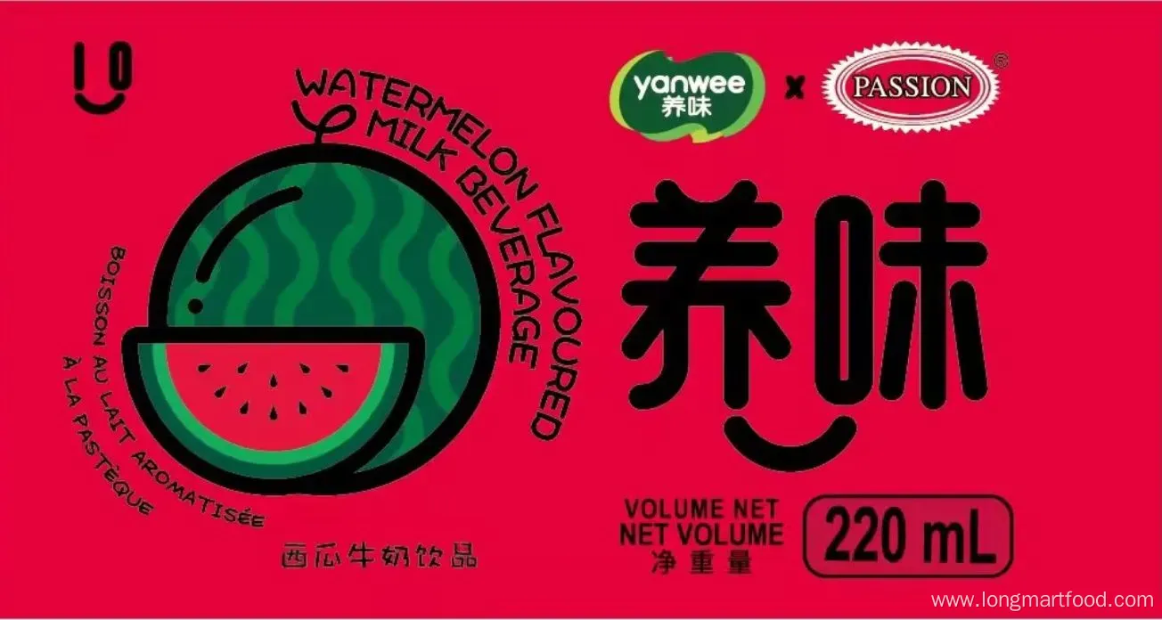 Variety Fruit Puree Milk Drinks