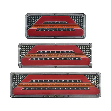 Truck Rear Trailer Bar Stop Turn Signal Tail Lights - LED