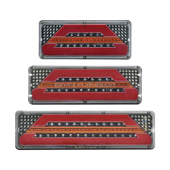 Truck Rear Trailer Bar Stop Turn Signal Tail Lights - LED