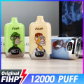 Caixa digital FIHP original 12K Puffs descartável vape