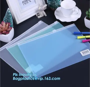 EVA Plastic A4 transparent document Slider Bags, 80 mic zipper document bag elegant packing plastic bag, clear pvc slider zipper