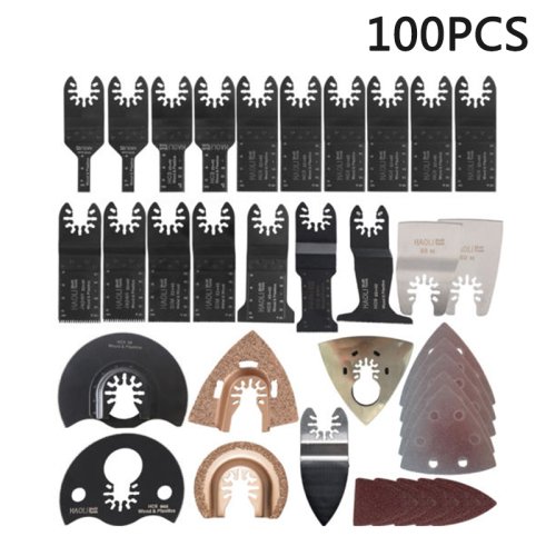 100 PCS Saw Blades Oscillating Multi Tool Accessory Kit For Black & Decker Parts