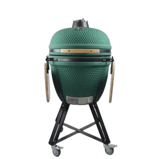 Auplex Charcoal BBQ 23 Inch green Color with nice glazing Ceramic Egg Kamado Grill