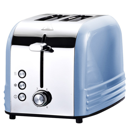 Himmelblau-Schicht Edelstahl 2-Flaffen-Toaster