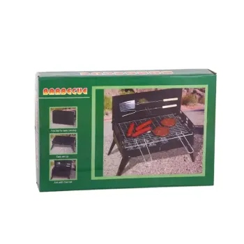 Portable Stainless Steel Folding Charcoal Barbecue Grill for Camping