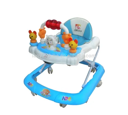 Blue Baby Walker/8 wheels plastic baby walker/baby walker with music