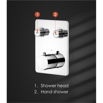 2つのアウトレットが隠されたシャワーミキサーバルブを切り替えます