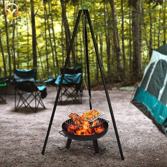 Adjustable Height Garden BBQ Charcoal Fire Pit and Outdoor Tripod Grill - Wholesale