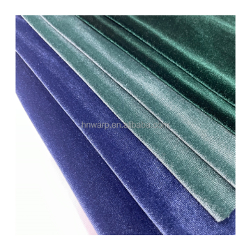 Warp Knitted Shiny Polyester Spandex Stretch Korean Velvet Fabric