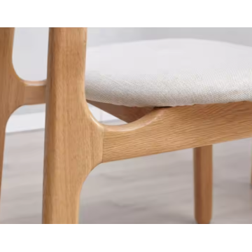 Solid Wood Dining Chair Modern Dining Chair Fabric Upholstered Restaurant Chairs Manufactory