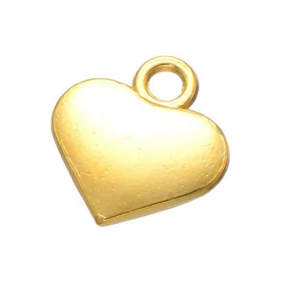 2015 DIY jewelry findings cham alloy gold heart pendant
