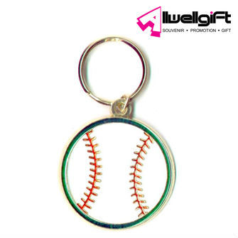 Zinc Alloy Die Cast Baseball Metal Suncatcher Keychain