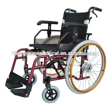 Aluminum lightweight folding wheelchair with wheelchair bag wheelchair