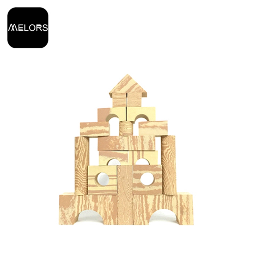 Melors Foam Building Blocks Spielzeug Holzmaserung Block