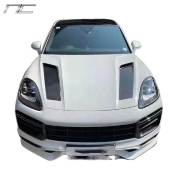 Maska z maską z włókna węglowego w stylu Techart dla Porsche 2018+ Cayenne 9YA/9YB
