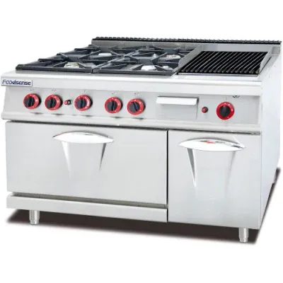 Commercial Kitchenware Gas Range with Oven for Commercial Kitchen