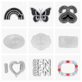 Boucle de ceinture en alliage de zinc avec lettres métalliques personnalisées