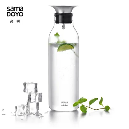 2016 New! SAMADOYO Glass Water Bottle/ Glass Cold Water Bottle/ Summer Water Bottle