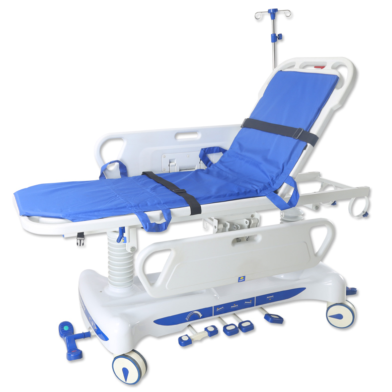 Hospital critical hydraulic patient stretcher