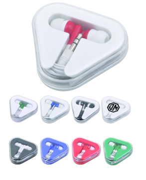 Mini Cute 1.2m In-Ear Earbuds with Transparent ABS Plastic Case