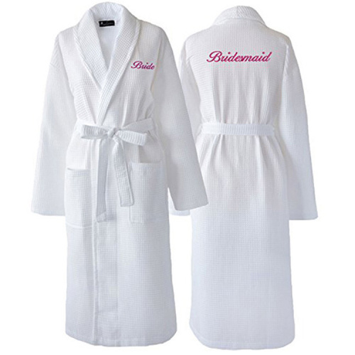 Luxury Embroidered Hotel Couple Waffle Bathrobe