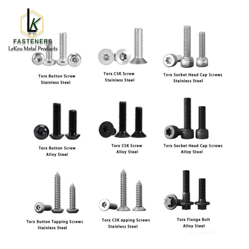 Шрубы з унутранай галоўкай Torx - легаваная сталь
