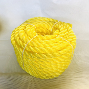 12mm Yellow Twist PE rope with low price