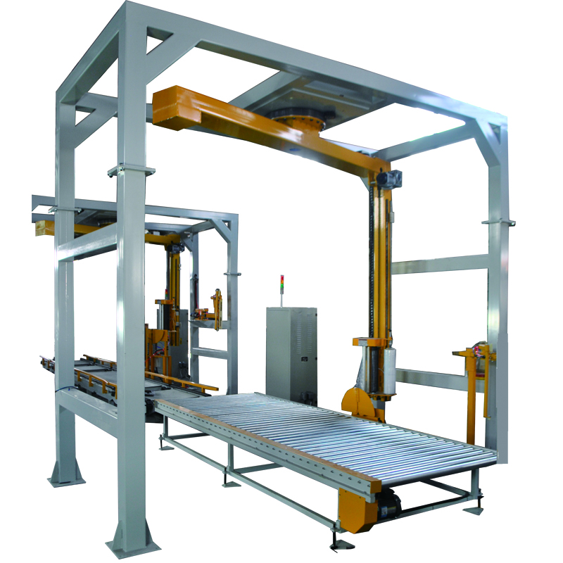 Machine d'emballage extensible à bras rotatif entièrement automatique