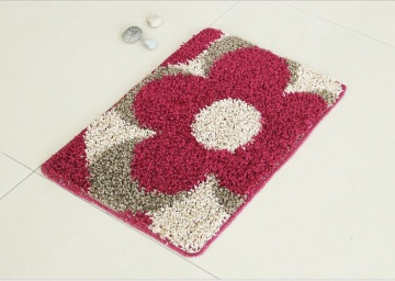 Comfortable PP Rugs, with Elbow Yarns, Flower Pattern