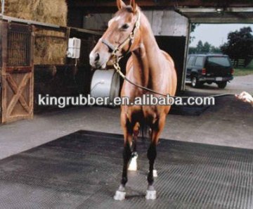 Rubber stable wash area mats and barns floors