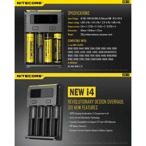 2017 Nitecore I4 Battery Charger