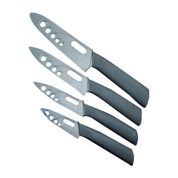 Ceramic knife with plastic knife sheath