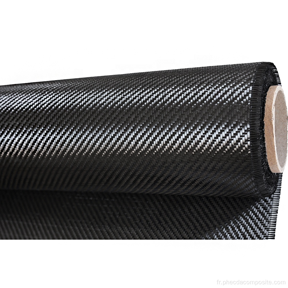 Rouleau de tissu en fibre de carbone tissé 2x2 Twill 2x2