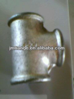 Black Malleable Iron Pipe Fitting Tee Equal WITH BEADED