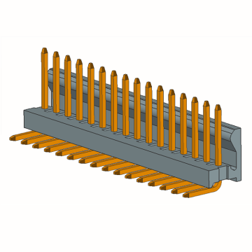 Série de connecteurs de plaquettes à une rangée de pas de 2,54 mm