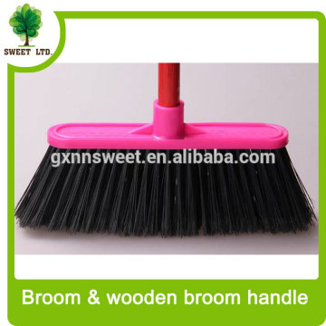 plastic nylon broom with stick for cleaning tools from china