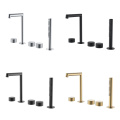 Luxury Brushed Gold 5 Holes Bathroom Bathtub Faucet