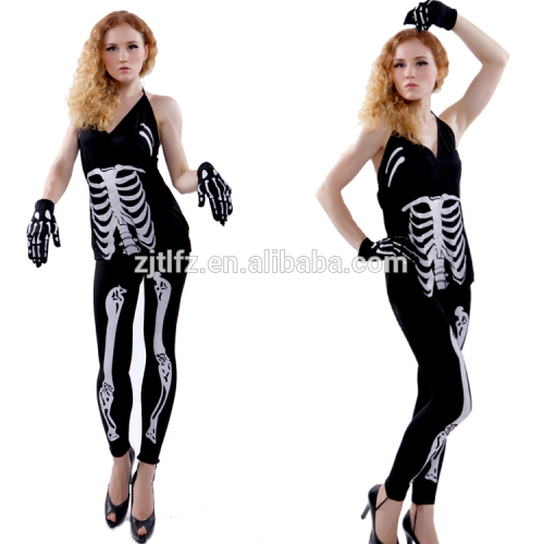 Wholesale high quality Sexy women skeleton Costume halloween cosplay costumes
