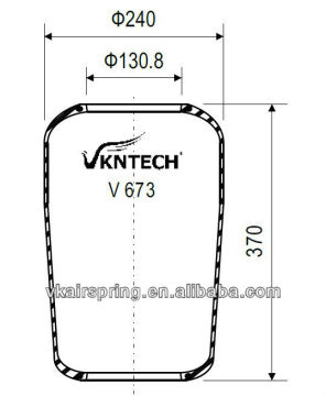 EVOBUS 3833270001 Rubber air balloon 673N gas filled truck semi trailer air suspension system bus air bag