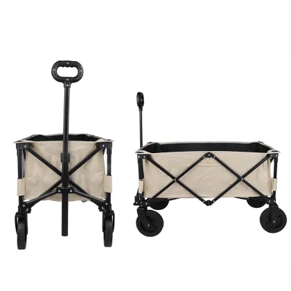 Outdoor Steel Foldable Camping Trolley - Beach Cart