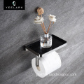 304 Stainless Steel Wall-Mounted Tissue Roll and Mobile Phone Shelf Bathroom Holder
